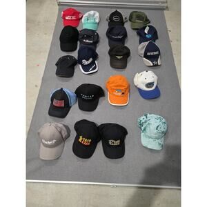 20 Vintage Trucker Hat Lot Snapback 80s 90s Y2K USA Advertising Promo Rope Cap